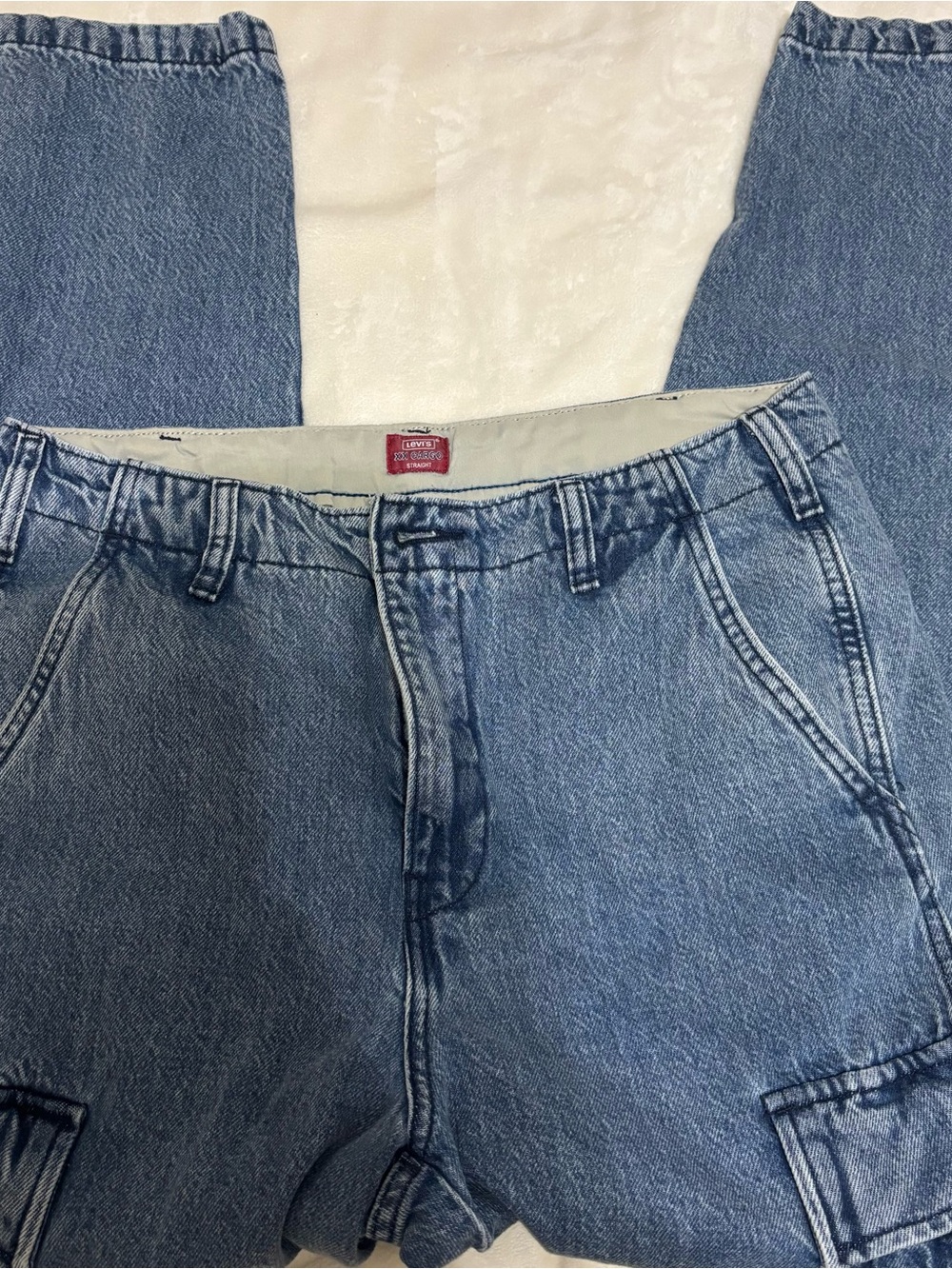 Levi's XX Cargo Straight Light Blue Denim Jeans